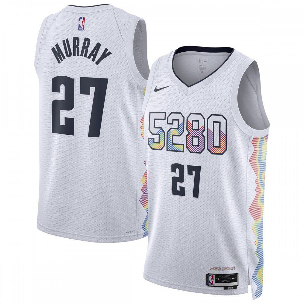Jamal Murray Denver Nuggets Unisex 2024/25 Swingman Player Jersey - City Edition - White-Pro Kit Vault | Brand New 26/27 Sports Jerseys